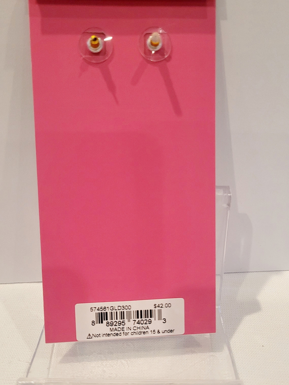 Betsey Johnson Golf Club Pearl Drop Earrings - Picture 2 of 2
